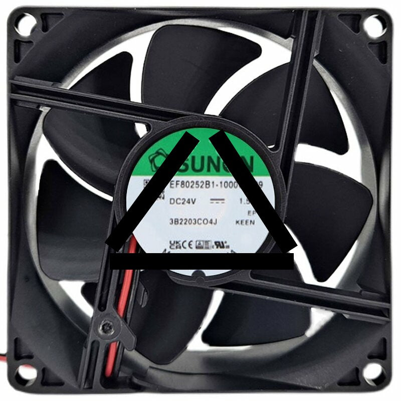 Sunon EF80252B1-1000U-A99 DC 24V 1.56W 2 Wires Axial Cooling Fan