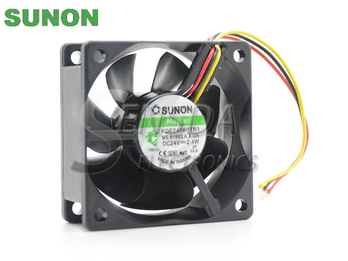 SUNON fan KDE2406PTB3 6CM 6*6 60*60*25MM 6025 24V 2.4W axial cooling cooler