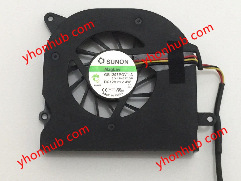 SUNON GB1207PGV1-A 13.V1.B4337.F.GN DC 12V 2.4W 3-wire Server Laptop Fan