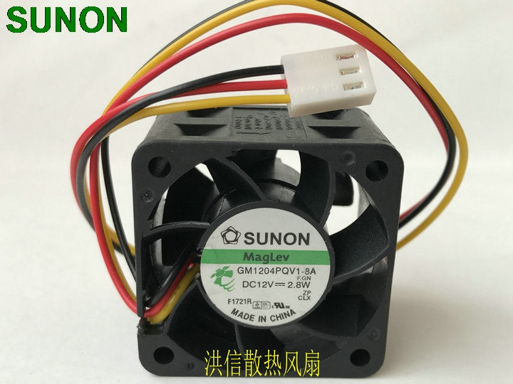 Sunon GM1204PQV1-8A 12V 2.8W 4CM 4028 3-line 1U 2U server fan 9200rpm 14CFM