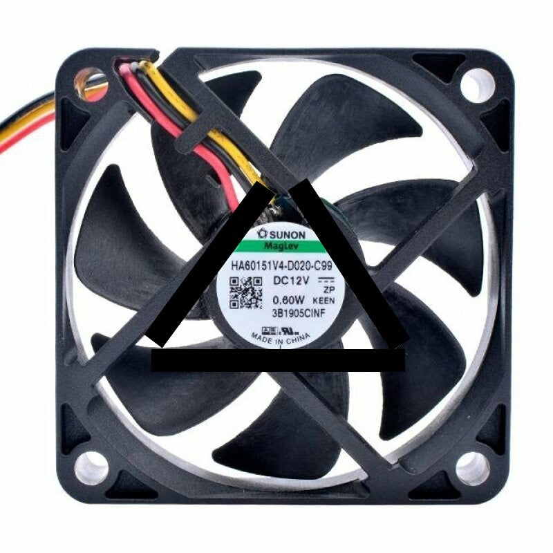Sunon HA60151V4-D020-C99 DC 12V 0.60W 3 Wires Axial Cooling Fan