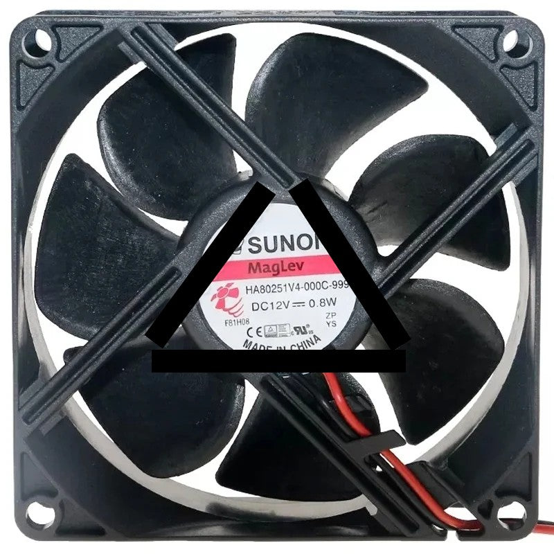 Sunon HA80251V4-000C-999 DC 12V 0.8W 2 Wires Axial Cooling Fan