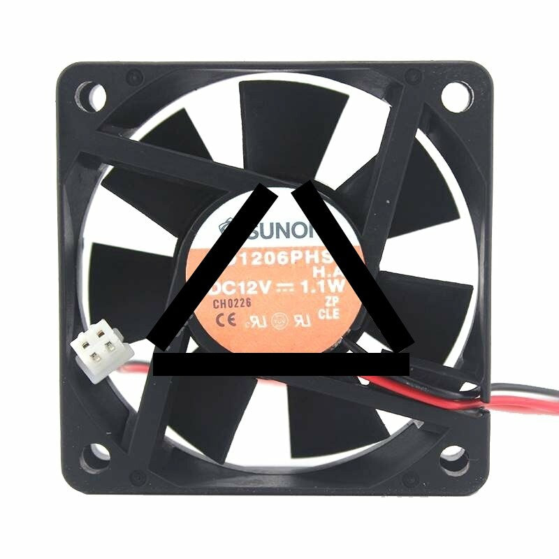 Sunon KD1206PHS2 DC 12V 1.1W 2 Wires Axial Cooling Fan