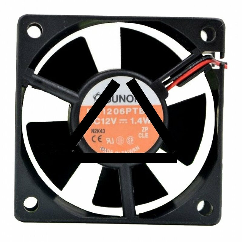 SUNON KD1206PTB2 DC 12V 1.4W 2 Wires Axial Cooling Fan