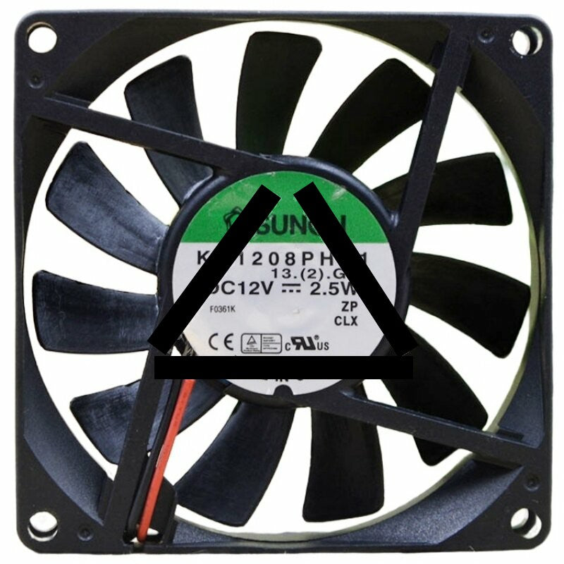 Sunon KD1208PHB1 DC 12V 2.5W 2 Wires / 3 Wires Axial Cooling Fan