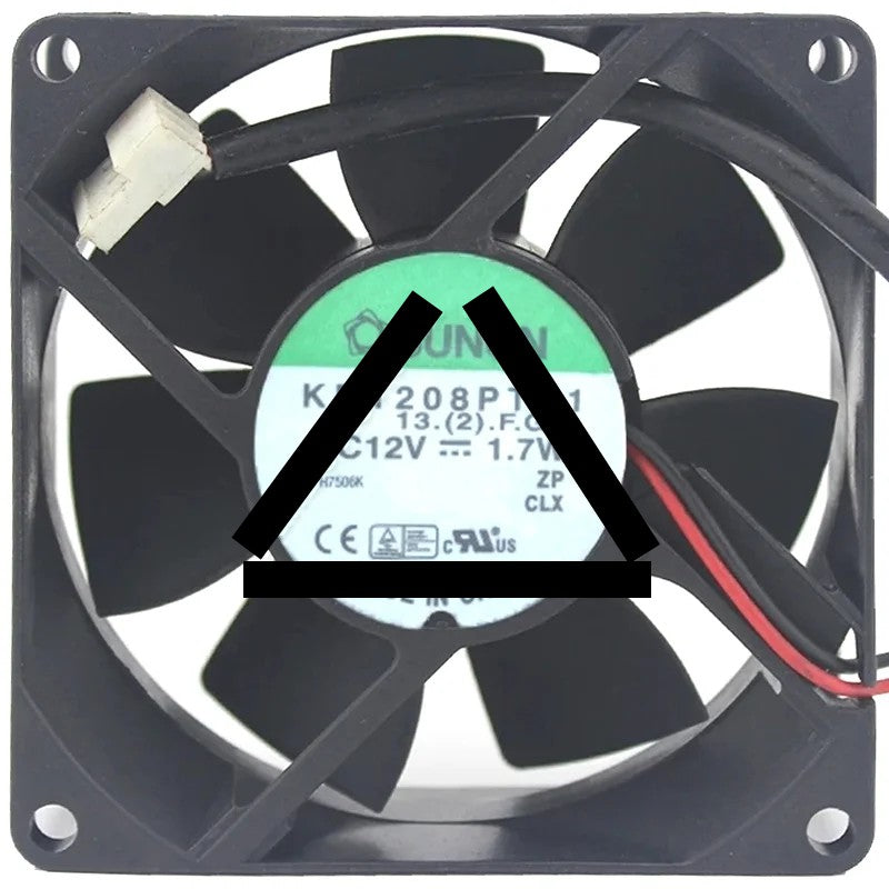 Sunon KD1208PTB1 DC 12V 1.7W 2 Wires Axial Cooling Fan