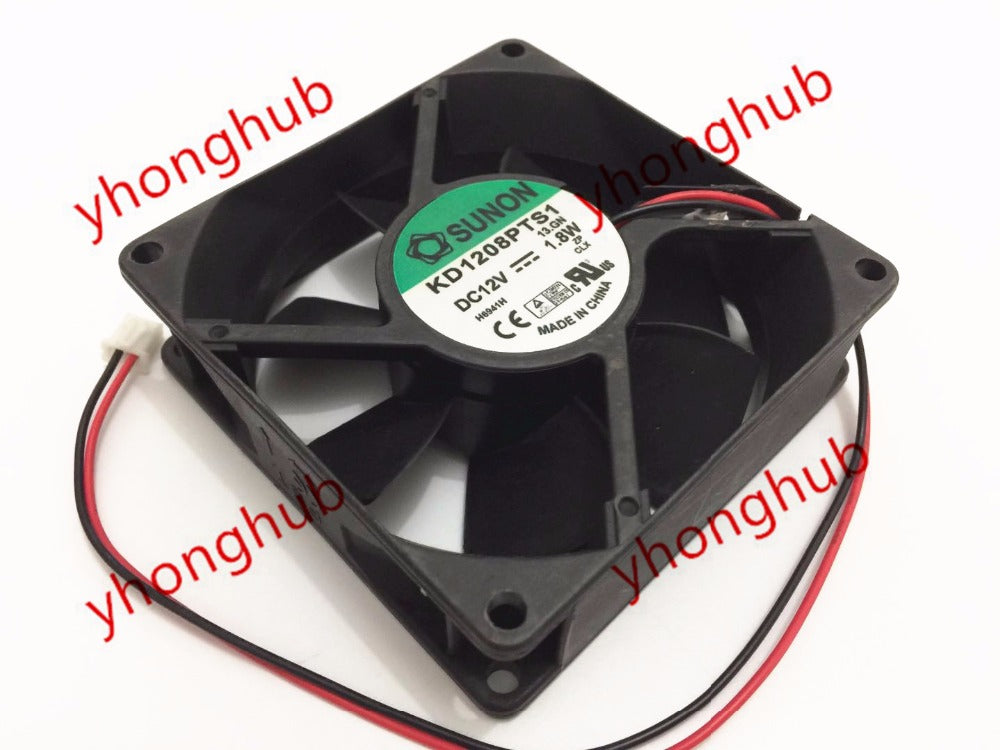 SUNON KD1208PTS1 13.GN DC 12V 1.8W 2-wire 80x80x25mm Server Square Fan