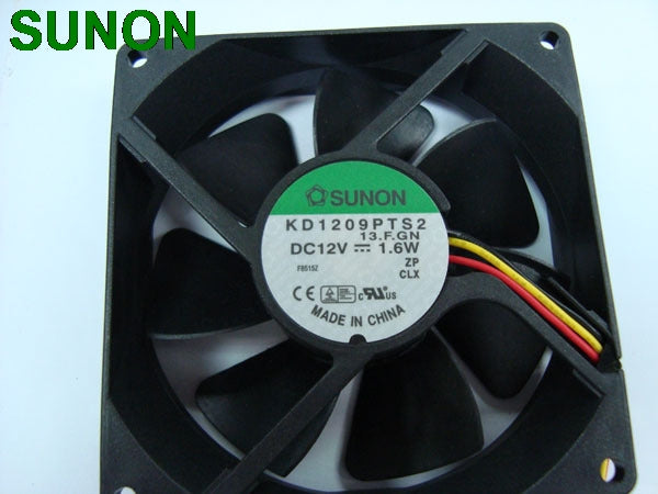 SUNON KD1209PTS2 9225 9CM 9.2*9.2 92 *92 25MM 12V 1.7W 3wire Server Inverter PC Case Cooling Fan