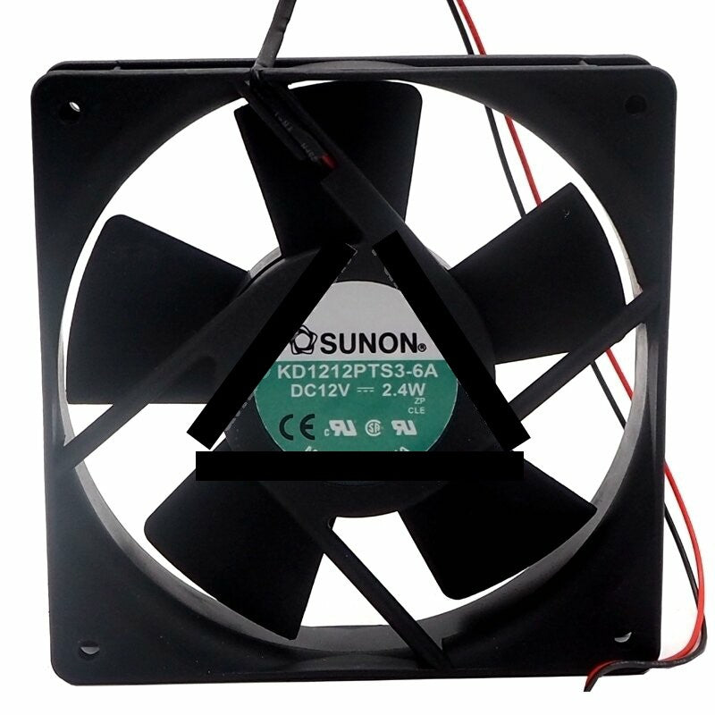 SUNON KD1212PTS3-6A DC 12V 2.4W 2 Wires Axial Cooling Fan