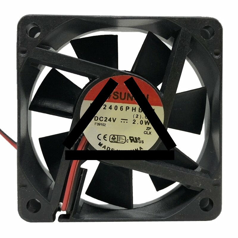 Sunon KD2406PHB1 DC 24V 2.0W 2 Wires Axial Cooling Fan