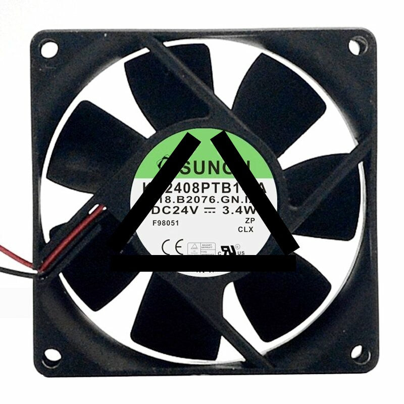 Sunon KD2408PTB1-6A DC 24V 3.4W 2 Wires Axial Cooling Fan