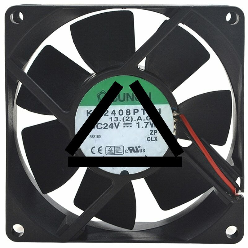 Sunon KD2408PTB1 DC 24V 1.7W 2 Wires 8025 Axial Cooling Fan