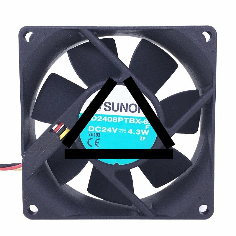 Sunon KD2408PTBX-6A DC 24V 4.3W 8025 Axial Cooling Fan