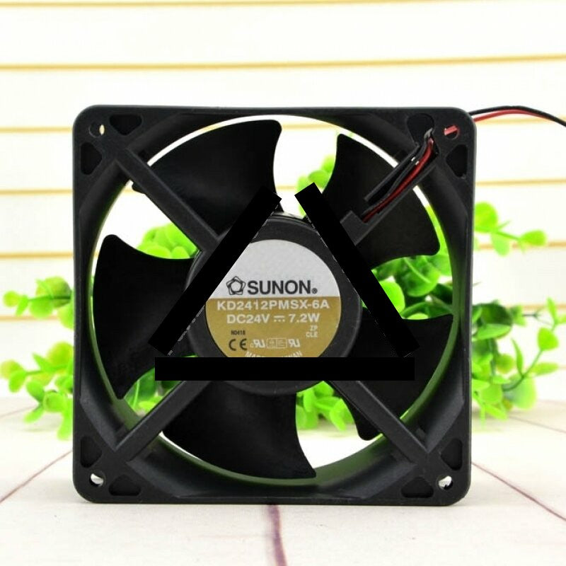 Sunon KD2412PMSX-6A DC 24V 7.2W 2 Wires Axial Cooling Fan
