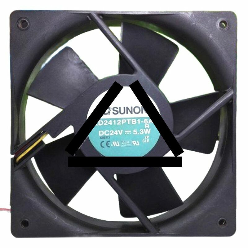 Sunon KD2412PTB1-6A DC 24V 5.3W 2 Wires / 3 Wires Axial Cooling Fan