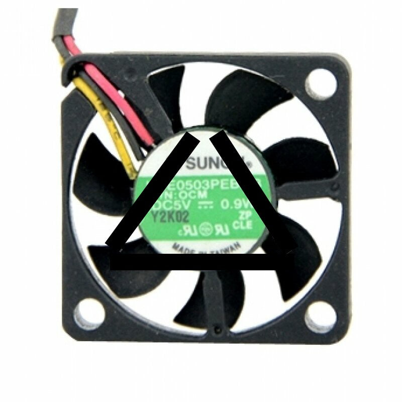 SUNON KDE0503PEBX-8 DC 5V 0.9W 3 Wires Axial Cooling Fan