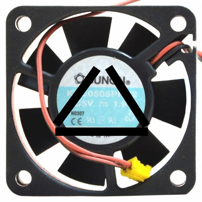 Sunon KDE0505PHS2 DC 5V 1.9W 2 Wires 5015 Axial Cooling Fan