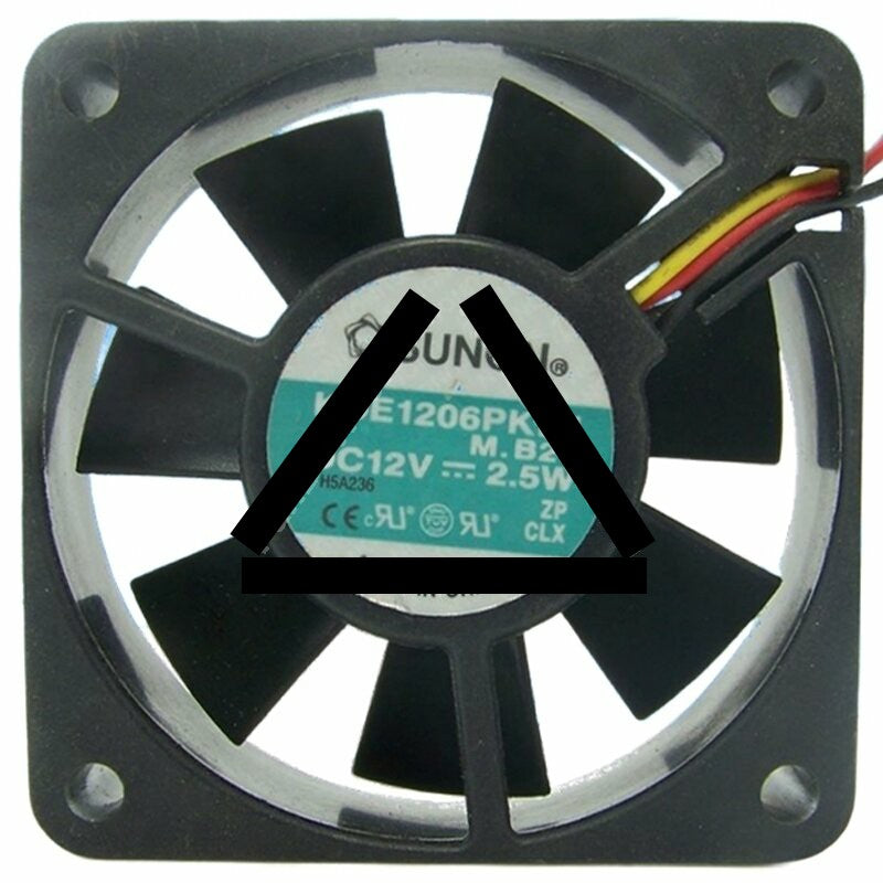 Sunon KDE1206PKB1 DC 12V 2.5W 3 Wires 6020 Axial Cooling Fan