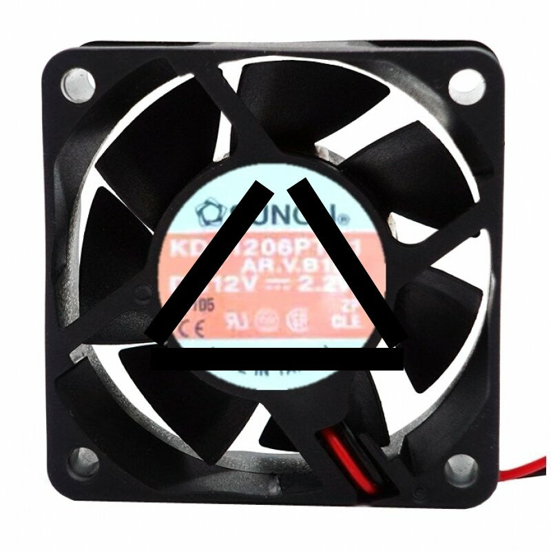 Sunon KDE1206PTB1 DC 12V 2.2W 2 Wires / 3 Wires Axial Cooling Fan