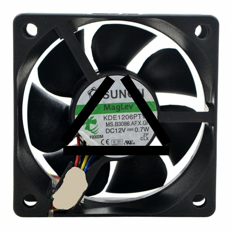 Sunon KDE1206PTV3 DC 12V 0.7W 2 Wires / 3 Wires / 4 Wires Axial Cooling Fan