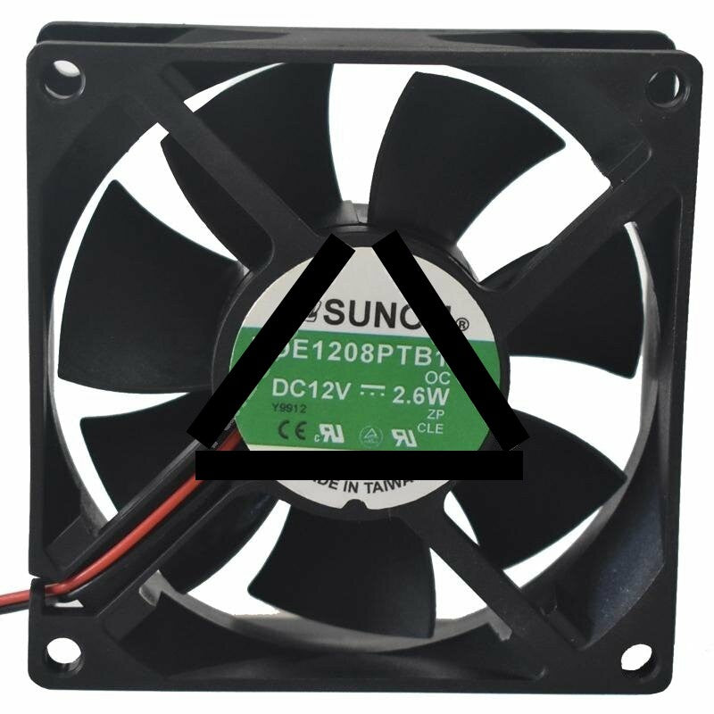 Sunon KDE1208PTB1-6 DC 12V 2.6W 2 Wires Axial Cooling Fan