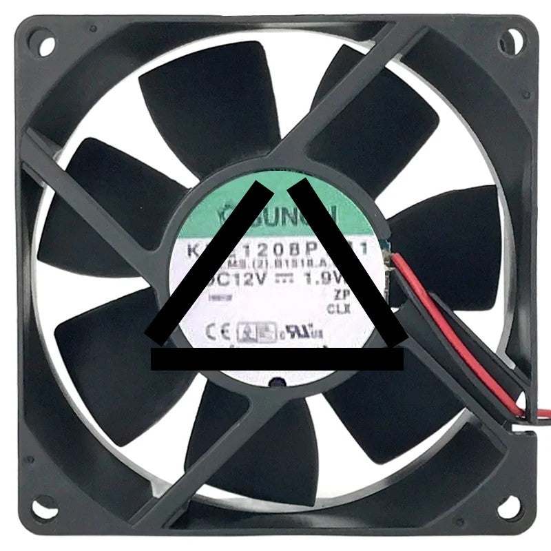 Sunon KDE1208PTB1 DC 12V 1.9W 2 Wires Axial Cooling Fan