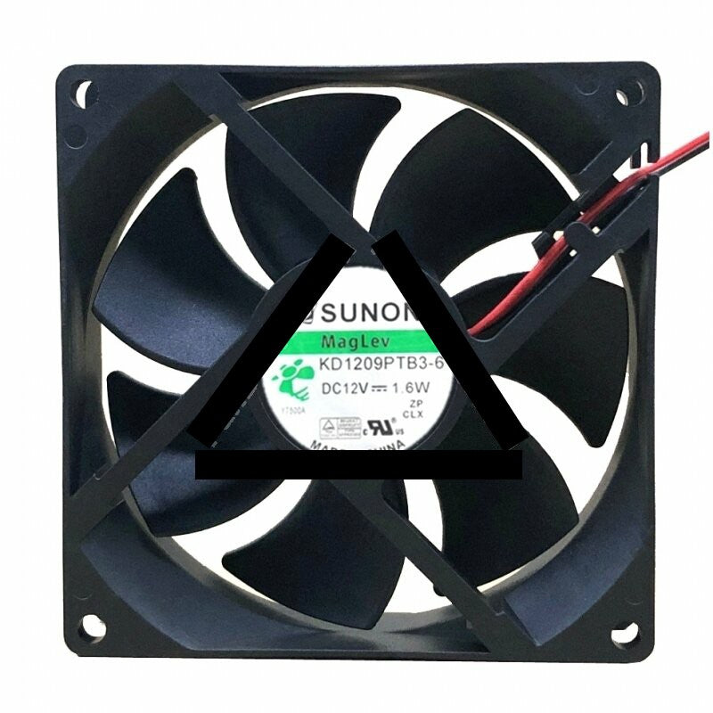 Sunon KDE1209PTB3-6 DC 12V 1.6W 2 Wires / 3 Wires Axial Cooling Fan