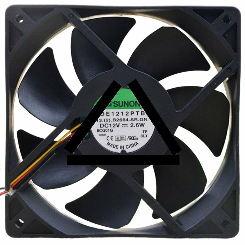 Sunon KDE1212PTB2 DC 12V 2.6W 2 Wires / 3 Wires Axial Cooling Fan