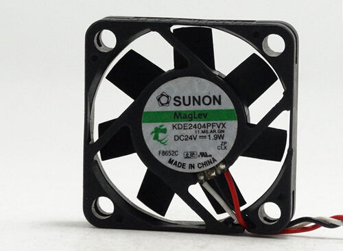 SUNON KDE2404PFVX 40*40*10 24V 1.9W 4cm three line computer fan quiet power inverter