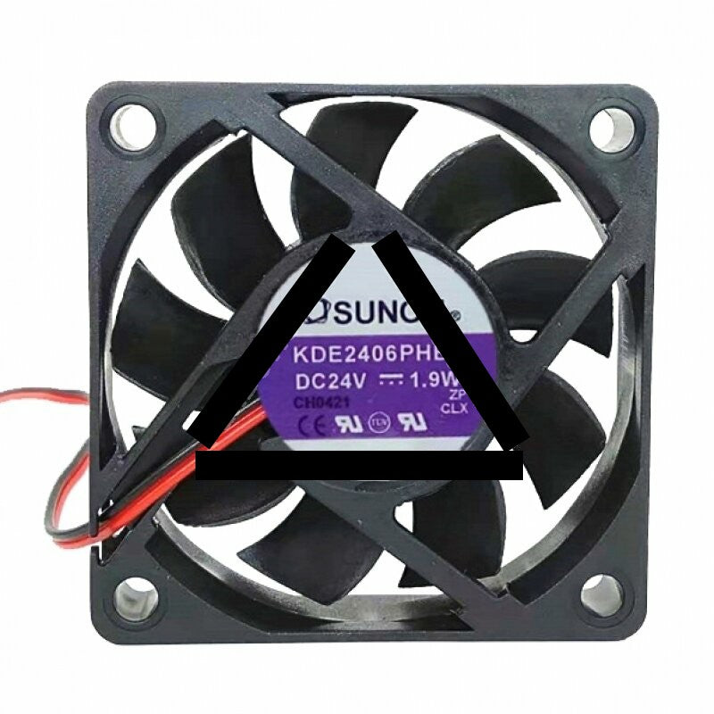 Sunon KDE2406PHB2 DC 24V 1.9W 2 Wires Axial Cooling Fan