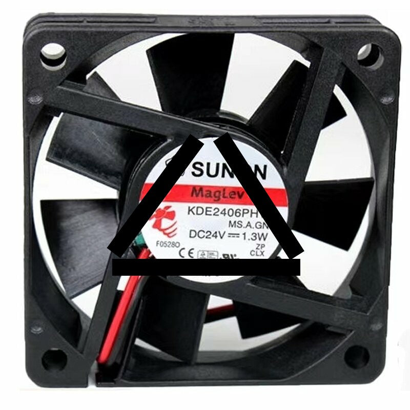 Sunon KDE2406PHV2 DC 24V 1.3W 2 Wires Axial Cooling Fan