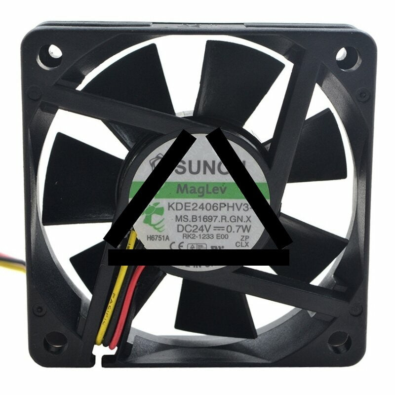 Sunon KDE2406PHV3-A DC 24V 0.7W 2 Wires / 3 Wires Axial Cooling Fan