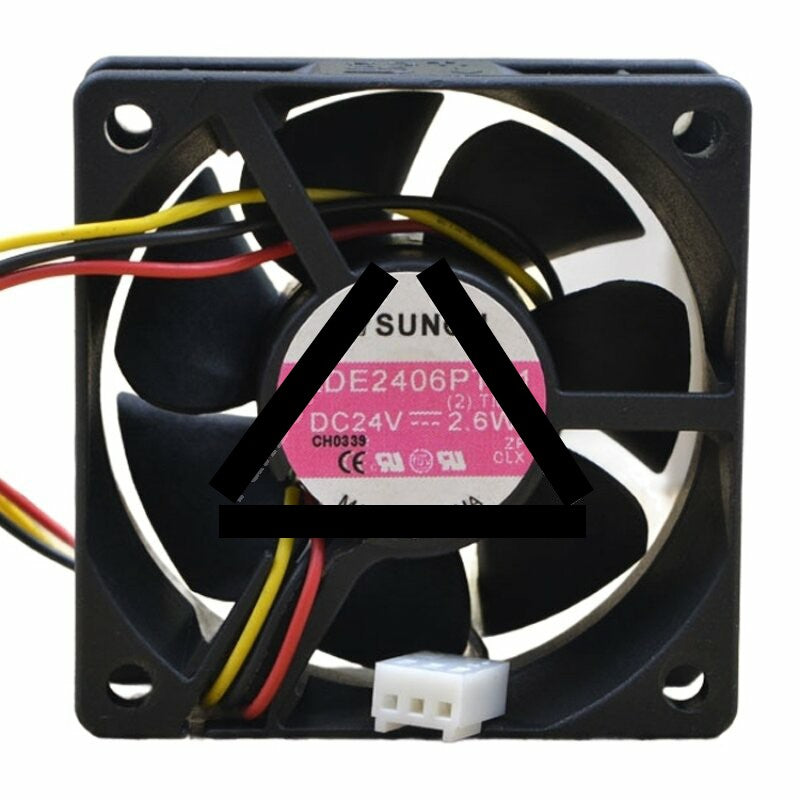 Sunon KDE2406PTB1 DC 24V 2.6W 2 Wires / 3 Wires Axial Cooling Fan