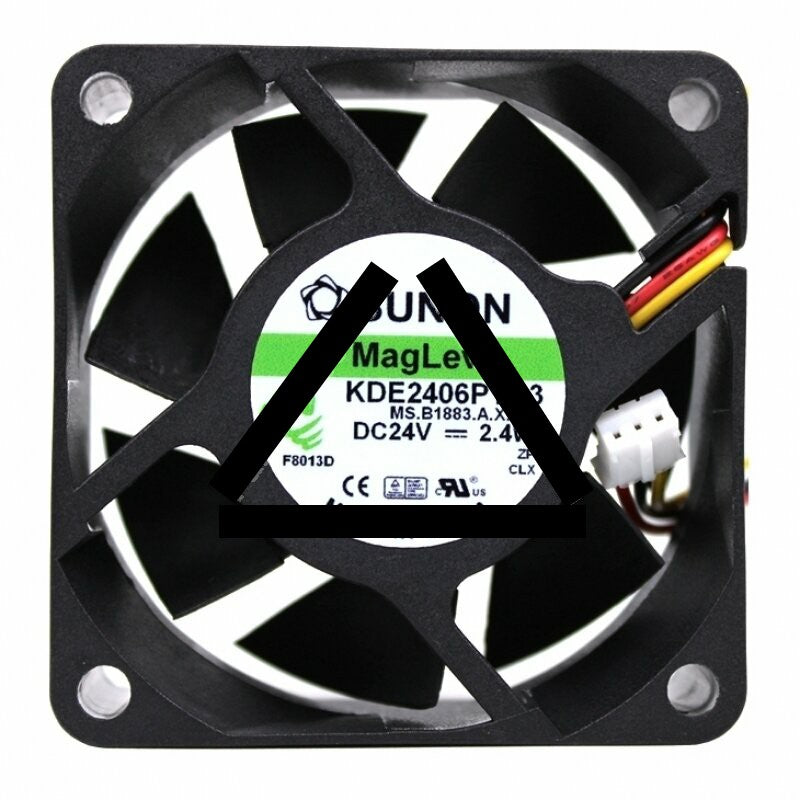 Sunon KDE2406PTB3 DC 24V 2.4W 2 Wires / 3 Wires Axial Cooling Fan