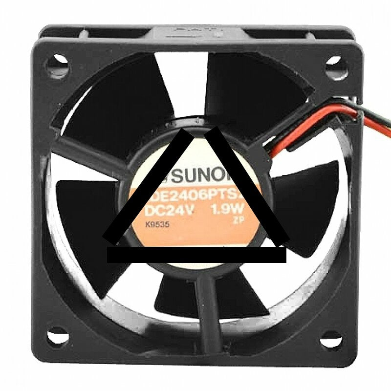 Sunon KDE2406PTS2 DC 24V 1.9W 2 Wires Axial Cooling Fan