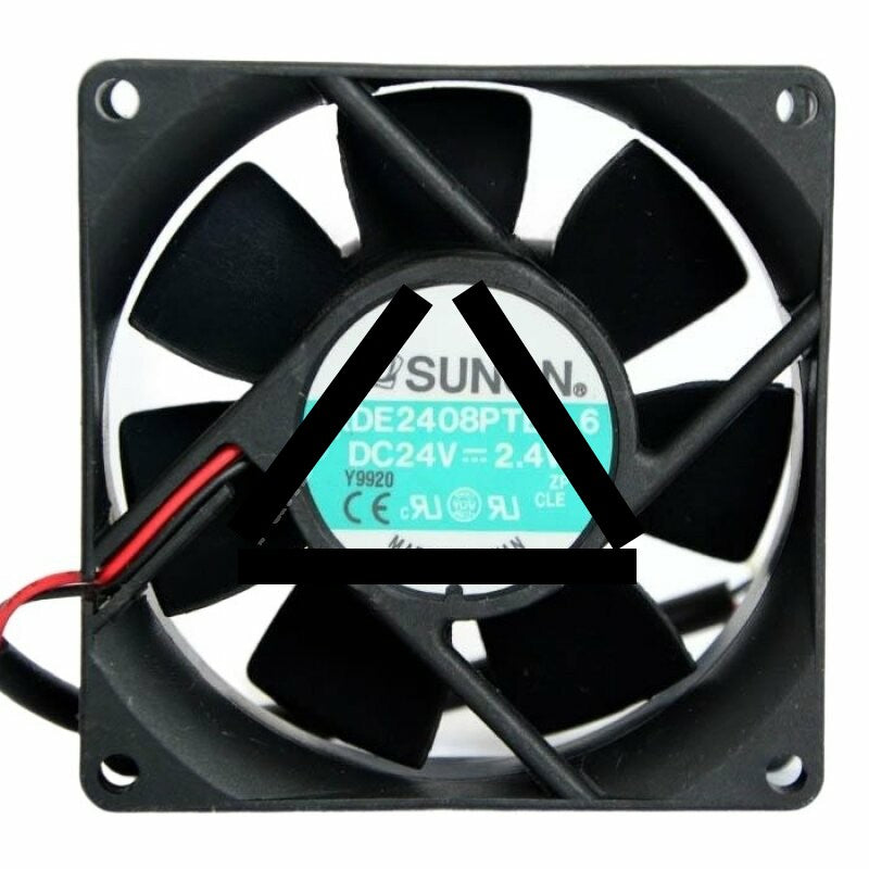 Sunon KDE2408PTB3-6 DC 24V 2.4W 2 Wires Axial Cooling Fan