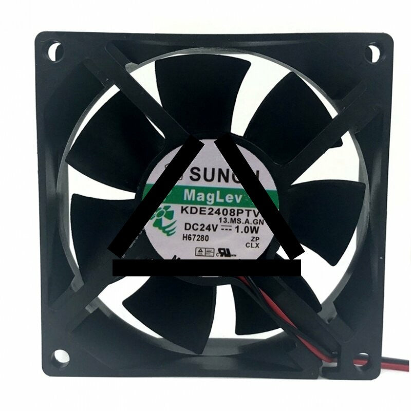 Sunon KDE2408PTV3 DC 24V 1.0W 2 Wires Axial Cooling Fan