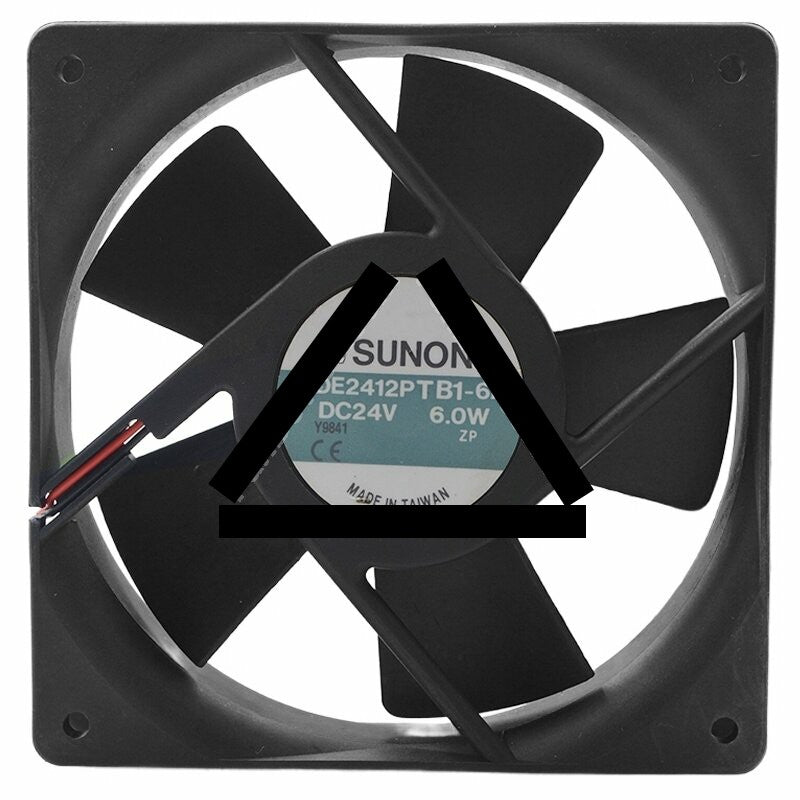 Sunon KDE2412PTB1-6A DC 24V 6.0W 2 Wires 12025 Axial Cooling Fan