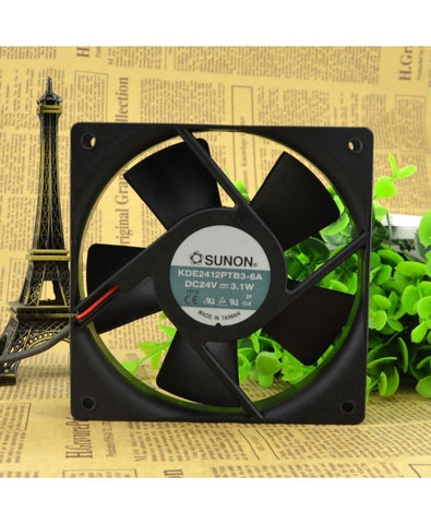 Original SUNON KDE2412PTB3-6A 12025 24V 3.1W 12CM cooling fan
