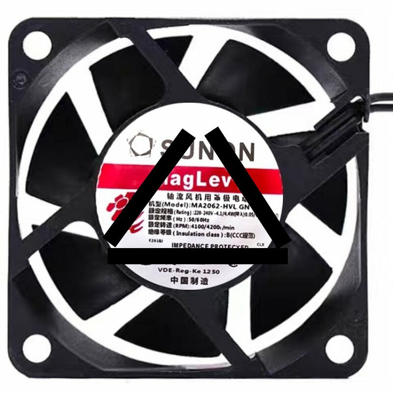 Sunon MA2062-HVL AC 220-240V 4.1/4.4W 2 Wires Axial Cooling Fan