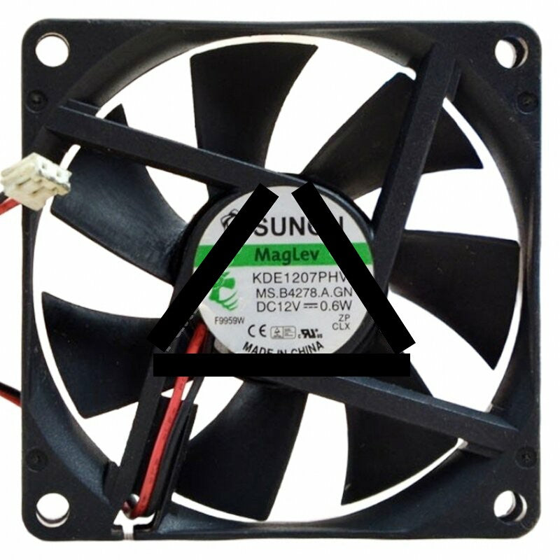 Sunon Maglev KDE1207PHV3 DC 12V 0.6W 2 Wires 7015 Axial Cooling Fan