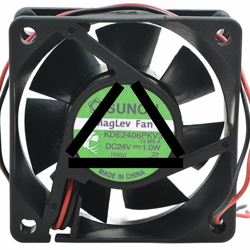 Sunon Maglev KDE2406PKV3 DC 24V 1.0W 2 Wires Axial Cooling Fan