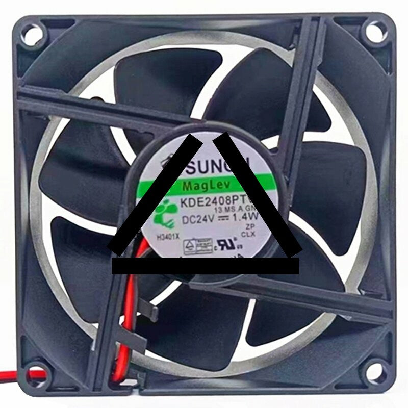 Sunon Maglev KDE2408PTV2 DC 24V 1.4W 2 Wires 8025 Axial Cooling Fan