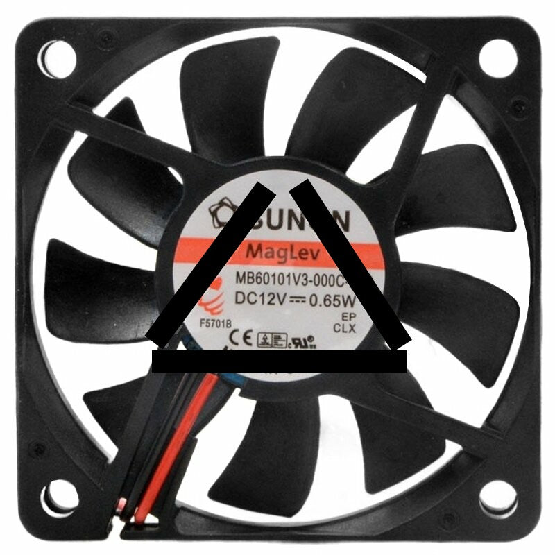 Sunon Maglev MB60101V3-000C-A99 DC 12V 0.65W 2 Wires Axial Cooling Fan