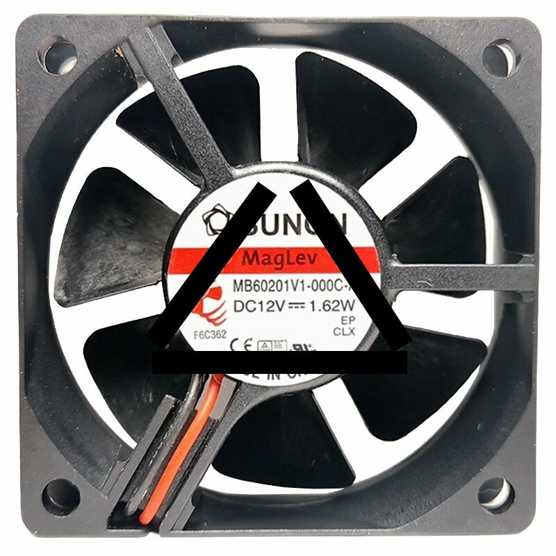 Sunon Maglev MB60201V1-000C-A99 DC 12V 1.62W 2 Wires Axial Cooling Fan