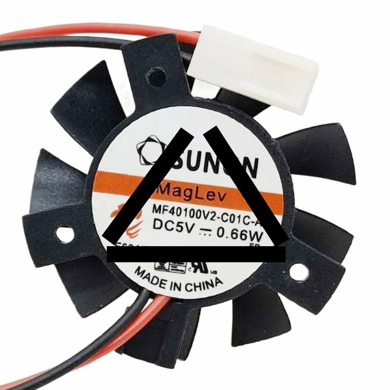 Sunon Maglev MF40100V2-C01C-A99 DC 5V 0.66W 2 Wires Axial Cooling Fan