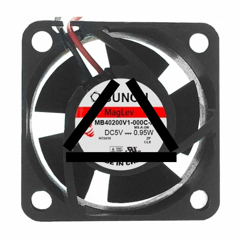Sunon MB40200V1-000C-A99 DC 5V 0.95W 2 Wires Axial Cooling Fan