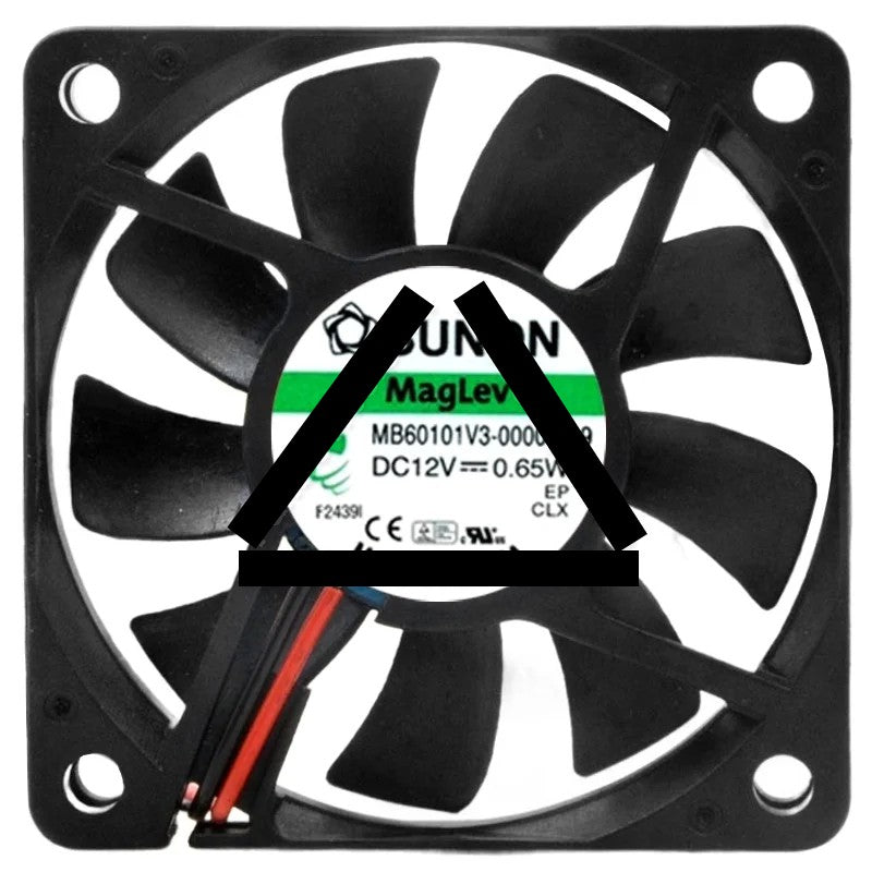 Sunon MB60101V3-0000-A99 12V 0.65W 2 Wires Maglev Cooling Fan