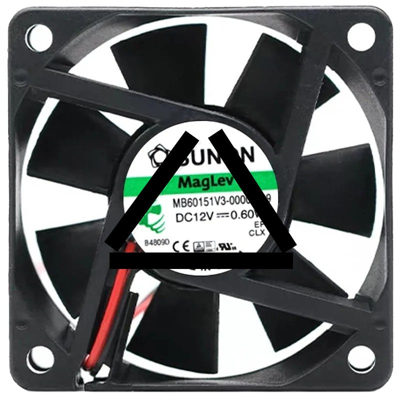 Sunon MB60151V3-0000-A99 DC 12V 0.60W 2 Wires Maglev Cooling Fan
