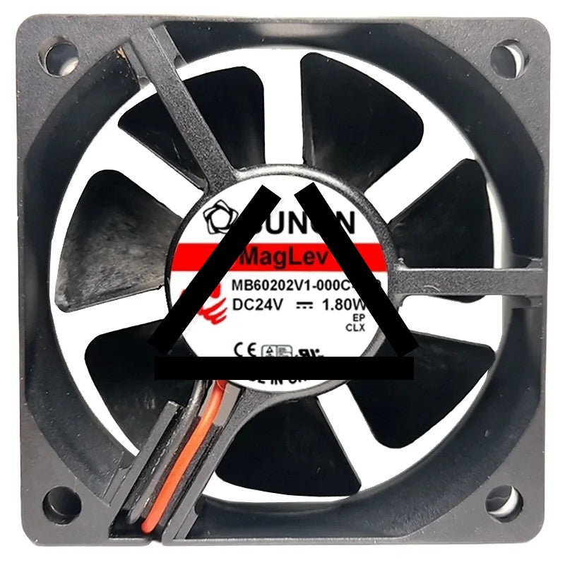 Sunon MB60202V1-000C-A99 DC 24V 1.80W 2 Wires Maglev Cooling Fan